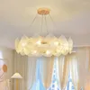 Candelabros de lujo de cristal francés, decoración para sala de estar, dormitorio minimalista moderno, carcasa de comedor, iluminación Led redonda para interiores