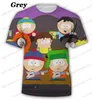 メンズTシャツアニメーションS-South Park 3D Tシャツ/トップ/グラフィックティー/ティーカジュアル春夏8色XS-5XL T230605