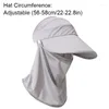 Cappelli a tesa larga Maschera per il viso da donna Cappello da sole Coprispalle per collo Staccabile Traspirante Ciclismo Accessori da viaggio all'aperto