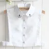 Bow Ties Fashion Shirt Pearl Fake Diamond Collar Formal Dress Shirts Women Wholesale