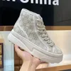 Designer Women Casual Shoes Italy Lågtyg 1977 Hög toppbokstav Högkvalitativ Guccilys Shoe Sneaker Beige Ebony Canvas Tennis Shoe Luxury Fabric trims