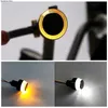 Ny 2st Motorcykel LED -styret Slut Turn Signal Ljus Vitt gult Flasher Handtag Grip Bar Blinker Sidomarkör Lampbelysning 12V