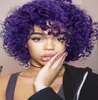 Perucas multicoloridas de 10 polegadas - Perucas femininas estilo afro volumosas para um visual moderno e diversificado no mercado dos EUA/UE