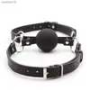 50mm Solid Silicone Ball Double Ball Mouth Gag Bdsm Oral Fixed Sex Toy For Couple SM Leather Dual Straps Bondage Open Mouth Plug L230518