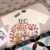 夏のファッションメンズとレディースの猫ルースレディースTシャツデザイナーハイエンドピュアコットンラグジュアリーGグラフィックメスカップルアジアサイズ半袖Tシャツシャツ