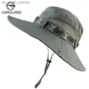 UPF 50+ Sombrero de cubo Verano Hombres Mujeres Boonie Sombrero Protección UV al aire libre Ala ancha Ejército militar Senderismo Pesca Táctico Sombrero para el sol Gorra L230523