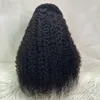 Brun Couleur 13x4 Crépus Bouclés Perruque De Cheveux Humains HD Transparent Vague Profonde Dentelle Frontale Perruque Noir Synthétique Avant de Lacet Perruques Pour Les Femmes Résistant À La Chaleur Cheveux