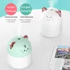 かわいいペット空気加湿器アロマセラピーディフューザーナイトライトネブライザーミストメーカーホームエッセンシャルオイルディフューザー用