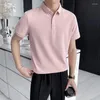 Herren Polos 11 Farben Männer Sommer Einfache Baumwolle Kurzarm Revers Poloshirt 2023 Büro Social Club Casual Slim Solid Color T-Shirt Top