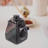 Storage Bottles Mini Containers Ceramic Soy Sauce Pot Condiment Oil Pourer 11X10X7CM Kitchen Pitcher Black Ceramics Dispenser