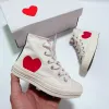 Nuovi bambini 1970 scarpe di tela stella classica casual Sneaker chuck 70 mandrini anni '70 Bambini neonati neonati Grandi occhi piattaforma a forma di cuore rosso