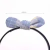 Accessori per capelli Plaid di moda Cerchio per bambini Coreano Simpatico fiocco Croce Fasce per capelli per bambini Accessori per bambini per ragazze Vestito