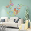 カラフルな葉蝶の壁ステッカーベッドルームリビングルーム背景ホームデコレーションポスターBeautify Wallpaper Removable Decals