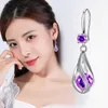 Boucles d'oreilles romantiques en cristal d'argent estampé de luxe pour femmes bijoux de créateurs de mode cadeaux de mariage de fête R230605