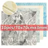 Muurstickers 10 stks 3D Sticker Zelfklevende Marmer Graan Behang voor Slaapkamer Woonkamer Dikker Anticollision Schuim Plastic 230603