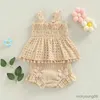 Clothing Sets Muslin Clothes for Newborn Girls Children Baby Items Summer Suit Kids Short Groups Tops and Shorts