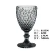 240 ml 300 ml vintage präglade färgade vinglas Europeiska stilfärgade glasbägare med STEM Weddings Cup