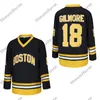 Męski film z 1996 roku Boston Happy Gilmore #18 Adam Sandler Ice Hockey Jersey zszyta