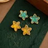 Pleated Moon Resin Earrings for Women Retro Exaggerated Jelly Star Earrings Personalized Vintage Earrings E388