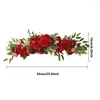 Decorative Flowers Wedding Arch Rose Flower Runner Garland For Table Centerpiece Door Wall Decor Welcome Sign Floral Party
