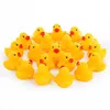 Party Favor Fashion Bath Water Duck Toy Baby Small Duck Toy Mini Yellow Rubber Ducks Children Swimming Beach Gifts Q169