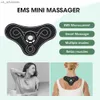 Portable EMS Neck Massager Muscle Stimulator Massage Pad EMS Machine Electric Body Shaping Arm Abdomen Bodybuilding Equipment L230523