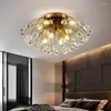 Ljuskronor färg kristalltak ljuskrona för vardagsrum sovrum gren design ljus modern led inredningslampor