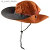 Pescatore all'aperto UPF 50+ Cappello da sole Secchiello Estate Uomo Donna Pesca Boonie Cappello Protezione solare UV Lungo Tesa larga Bob Escursionismo L230523