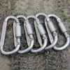 الأسلاك الرافعات وشبكة 6pcslot carabiner طقم السفر معدات التخييم سبيكة الألومنيوم معسكر المعسكر تسلق الجبال