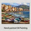 City Beach by Sung Kim Painting Handmade Canvas Art Serene Countryside Modern Bedroom Decor Vibrant