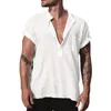 Heren Casual Shirts Heren Top Chique Pure Kleur Sneldrogend Dun Zomeroverhemd Vrijetijdskledingstuk