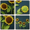 Decorative Flowers Crochet Sunflower Eternal Sun Handmade Decor Artificial Bouquet Knitted Home Gift For