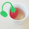 Teegeschirr 20 teile/los Silikon Tee Filter Erdbeere Form Tee Sieb Kräutergewürz Infuser Tee Leck Küche werkzeuge