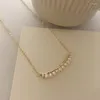 Pendant Necklaces Fashion Gold Plated Pearl Necklace Elegant Women's Jewelry Bohemian Row Of Anniversary Birthday Gift