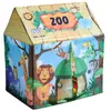장난감 텐트 녹색 동물 텐트 어린이 게임 하우스 장난감 230605