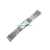 Jawoder Watchband 22mm 24mm Full polerat rostfritt stål Watch Band Rem armband Tillbehör Silveradapter för Superocean251C