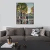 French Street Canvas Art Boulevard Walk Brent Heighon Painting Handmade Landscape Oeuf pour Coffee Bar Pub Best