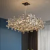 Lampadari Luce italiana Villa di lusso Edificio duplex Designer Ufficio vendite Lampada a sospensione in cristallo Ristorante Soggiorno quadrato