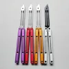 Titus Squidt Balisong Butterfly Trainer Training Knife Channel Aluminium Bussings Gratis svängande EDC Tool Jilt Knives