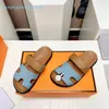 Men Women Slides Chypre Leather Sandals Luxury Suede 100% Real Leather Size Eu35-47 Naturel Designer Slippers Cuir Summer with Box Sandles Shoes Classic Beach