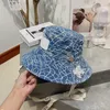 Sombrero de cubo sombreros de diseñador líneas de sombreros de lujo moda vaquero bordado gorra de cuero cinta verano para mujer visera casual versátil guapo