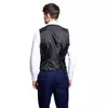 Abiti da uomo Nero Blu 2 pezzi Gilet Pantaloni Uomo Abiti da sposa Abiti da festa per la cena Gilet Pantaloni Abito da uomo su misura Trajes De Hombre