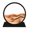 Watering Equipments M4YD 12" Moving Sand Art Picture Round Glass Flowing Frame 3D Deep Sea Sandscape In Motion Display Relaxing Home