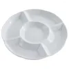 Vaisselle Ensembles Couverts En Plastique Imitation Porcelaine Mélamine Vaisselle Fruits 27.2X27.2X2.8CM Blanc