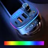 Ny bil Bluetooth FM -sändaremottagare Radio Mp3 Wireless Adapter USB PD Charger Type C Dual Port Car Fast Charger Music Player