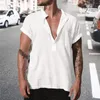 Heren Casual Shirts Heren Top Chique Pure Kleur Sneldrogend Dun Zomeroverhemd Vrijetijdskledingstuk