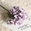 Flores decorativas 35 cm ramo de hortênsia artificial buquê de noiva faça você mesmo para casa decoração de festa de casamento vaso arranjo de plantas 1 peça