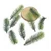 Fleurs décoratives 10pcs Simulation Plante Pin Herbe Faux Décoration En Plastique Pour Arbre De Noël