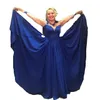 2023 Vestidos de madre de novia vintage Azul real Mangas largas Cuello de joya Apliques de encaje de gasa Longitud del piso de cristal Tallas grandes Bodas personalizadas Vestidos de fiesta de noche