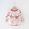 Bibbs Burp-dukar söt baby långärmad småbarn Bib Colorful Cartoon Watertofy Moisture-Proof Washable Enkel att rengöra lämplig för barn 0-4Y G220605